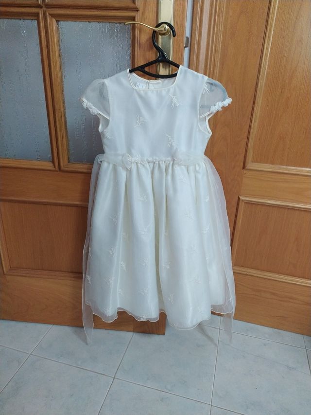 Vestido blanco niña ceremonia (talla 4)