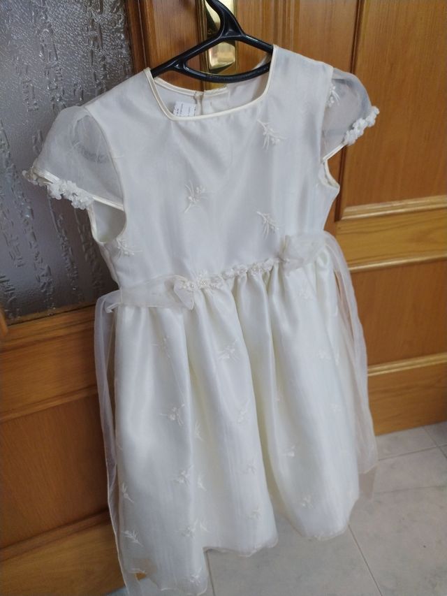 Vestido blanco niña ceremonia (talla 4)