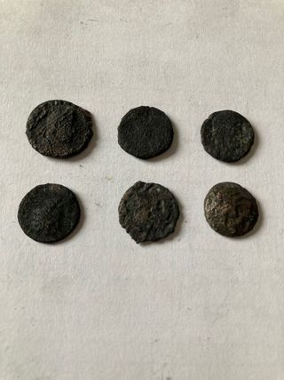 Lote E10 6 monedas romanas