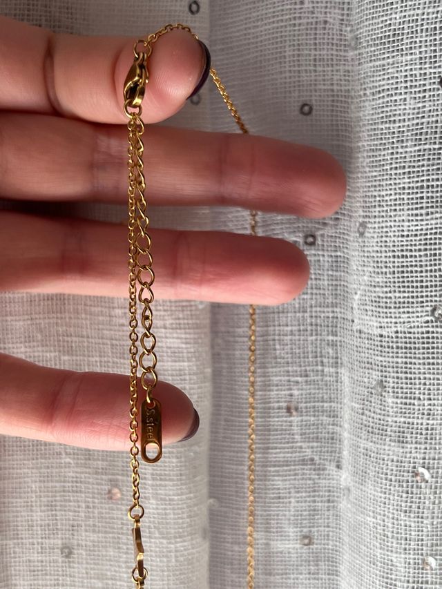 Collana dorata con stelle acciaio gold