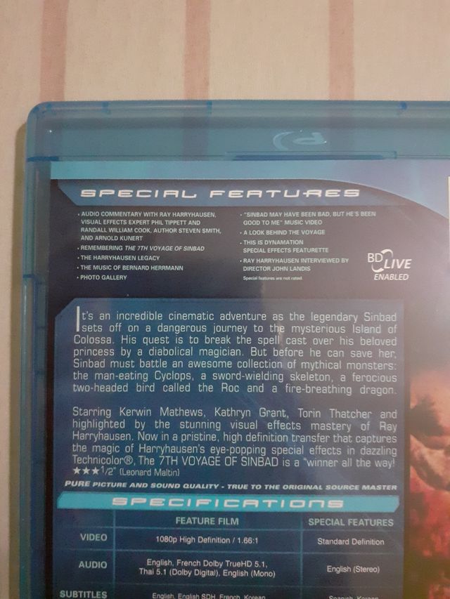 Simbad y la Princesa Blu-ray Harryhausen