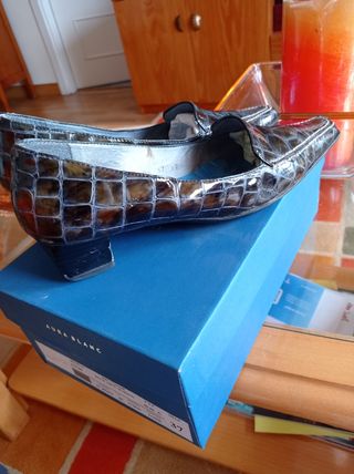 zapatos Charol azul 
