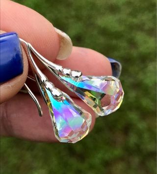 Colgante corazón Swarovski con cadena plata 925