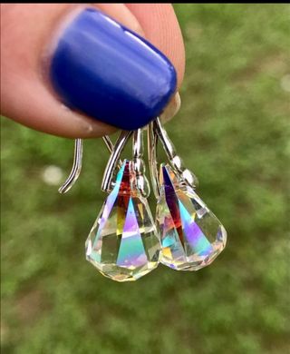 Colgante corazón Swarovski con cadena plata 925