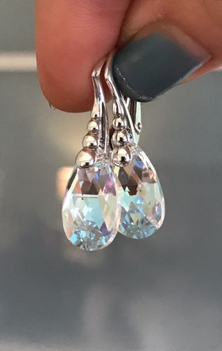 Pendientes con cristales Swarovski y plata de ley 