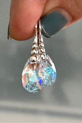 Pendientes con cristales Swarovski y plata de ley 