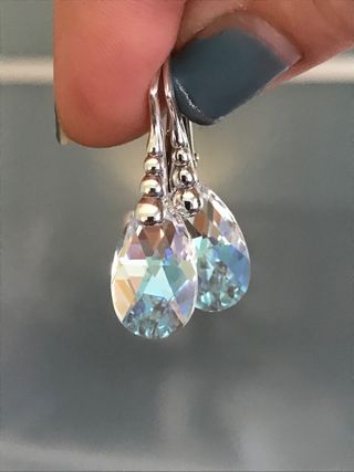 Pendientes con cristales Swarovski y plata de ley 