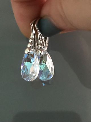 Pendientes con cristales Swarovski y plata de ley 