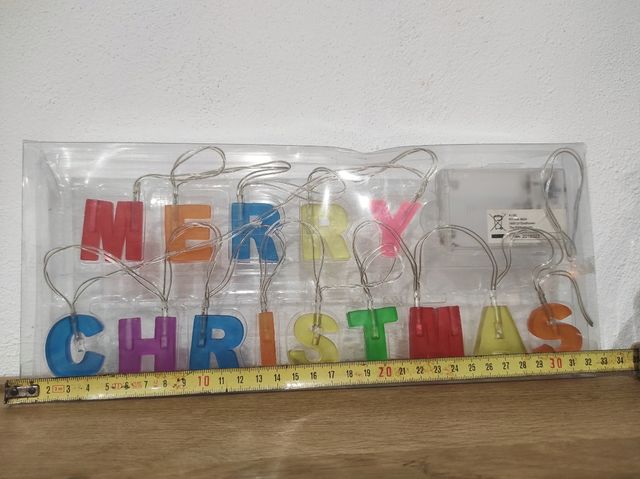 guirnalda luminosa "Merry christmas"