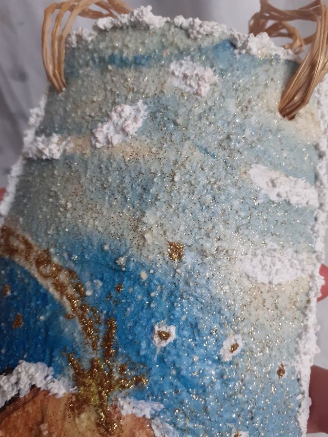 decorazione natalizia da appendere con natività