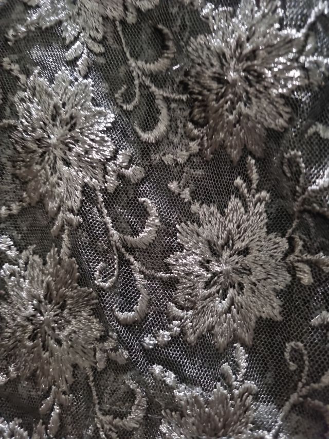 Vestido noche negro con rebeca en blonda  talla M