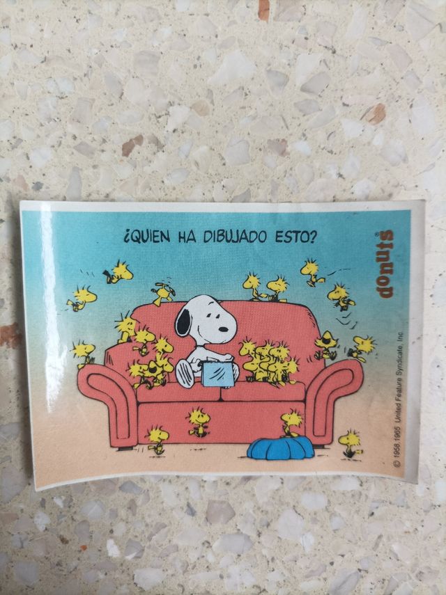 lote 6 cromos Snoopy pegatinas donuts 1994