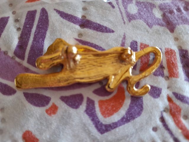 Broche vintage bisuteria Leopardo. NUEVO. 5,5cm.