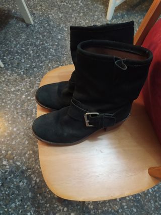 Botines de nubuck y piel