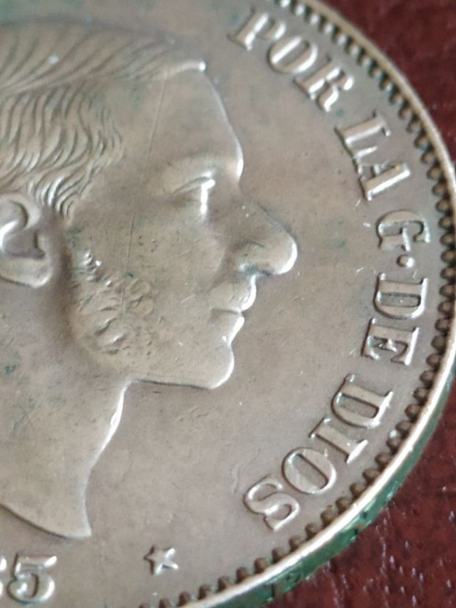 Moneda de 50 centavos Alfonso XII.