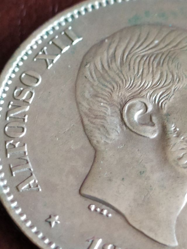 Moneda de 50 centavos Alfonso XII.