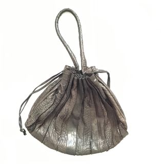 Bolso abanico Lupo. Piel marrón