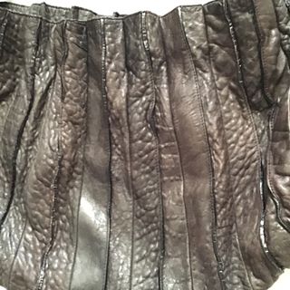 Bolso abanico Lupo. Piel marrón