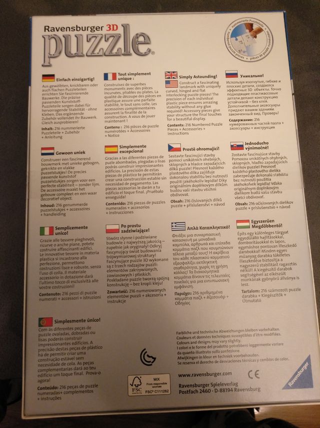 Puzzle 3D Empire State Building de New York