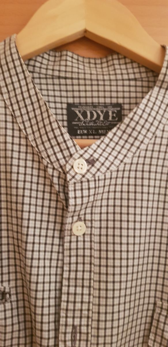 Camisa de cuadros y cuello mao XL