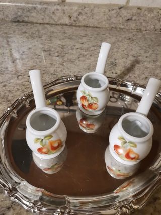 Bicchierini x liquore a forma di pipa con vassoio 