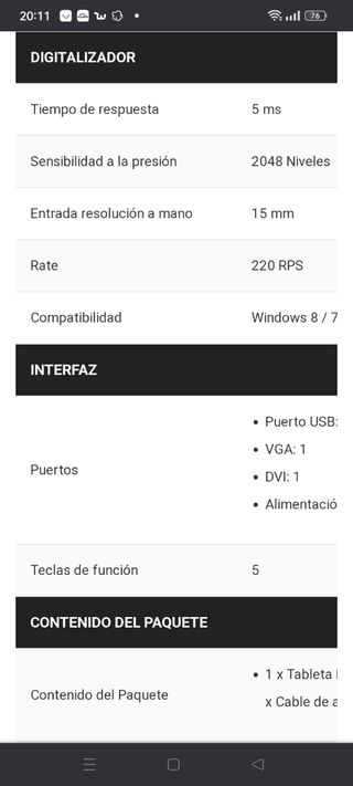 tableta gráfica Ugee 1910b