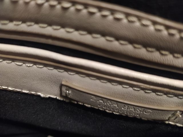 bolso grande zara blanco roto