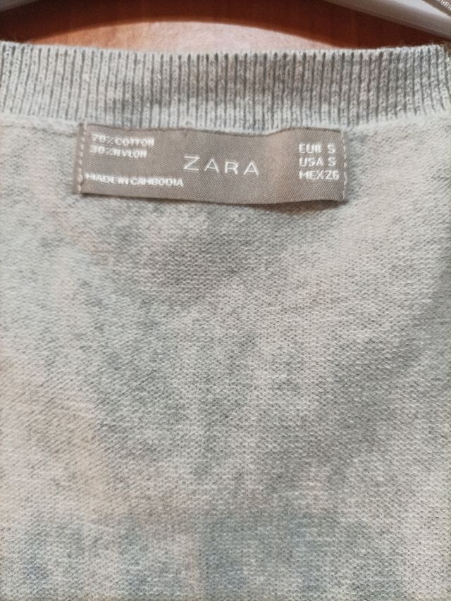 chaleco gris Mango talla S