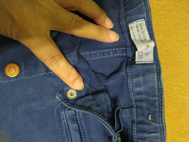 falda azul zara girls talla 5 años