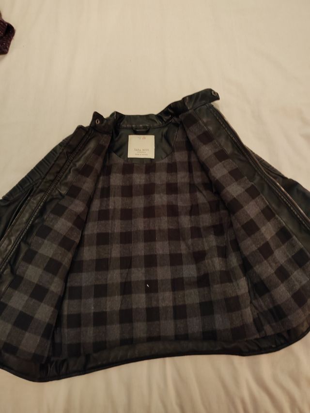 Cazadora chupa de cuero talla 9, 136 cm