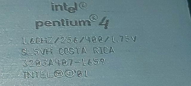 microprocesadores Intel Pentium 4 cpu 1.6ghz