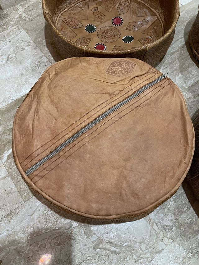 Puff de cuero Árabe