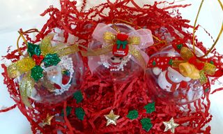 Lote 3 bolas navidad con figura Regalo original