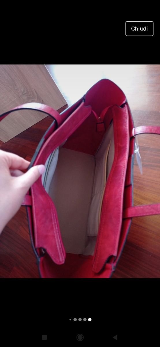 borsa a spalla Borgogna