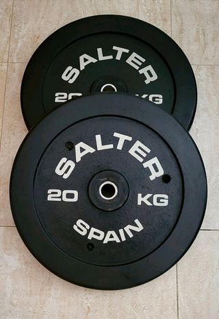✅ SALTER 20KG X2 CAUCHO 30MM