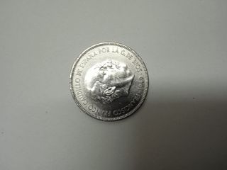 moneda de 5 pesetas de 1949 con la estrella 50 