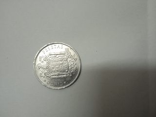 moneda de 5 pesetas de 1949 con la estrella 50 