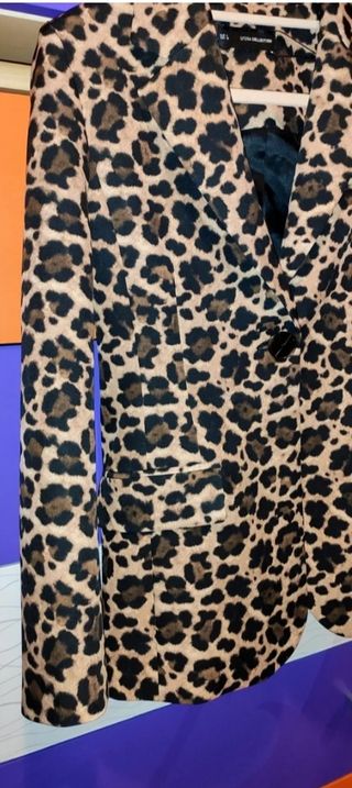 Traje de pantalón estampado leopardo S