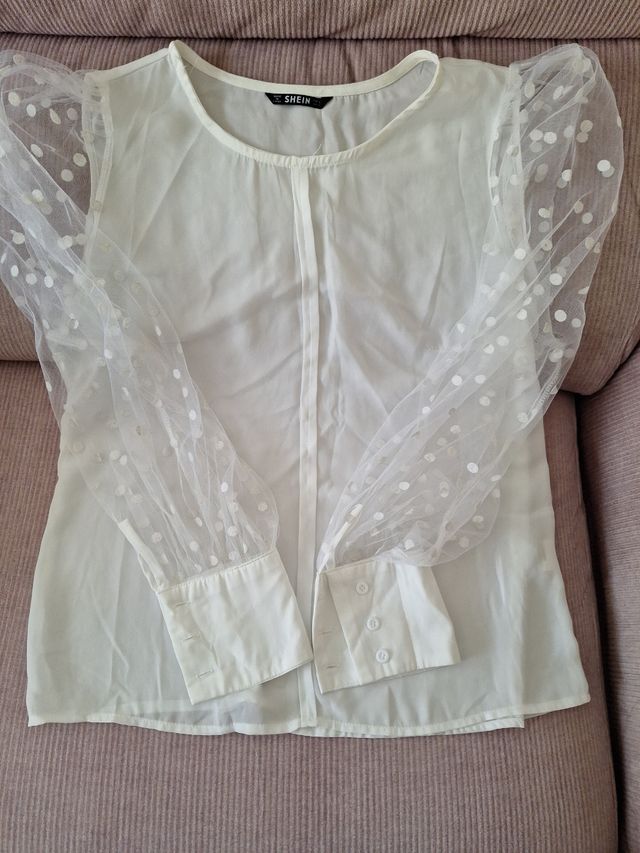 Lote dos blusas mangas transparentes