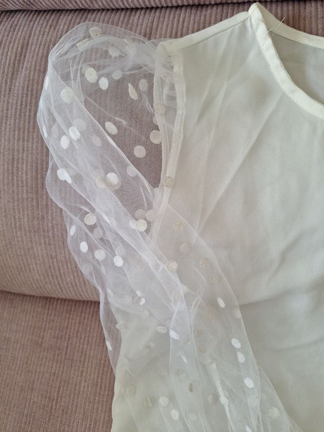 Lote dos blusas mangas transparentes