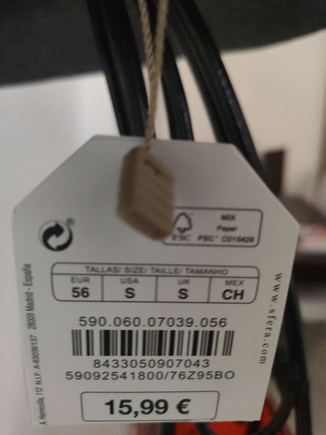 Sombrero terciopelo gris oscuro a estrenar