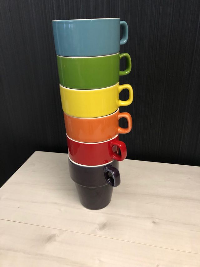 Set 6 tazas desayuno arcoiris