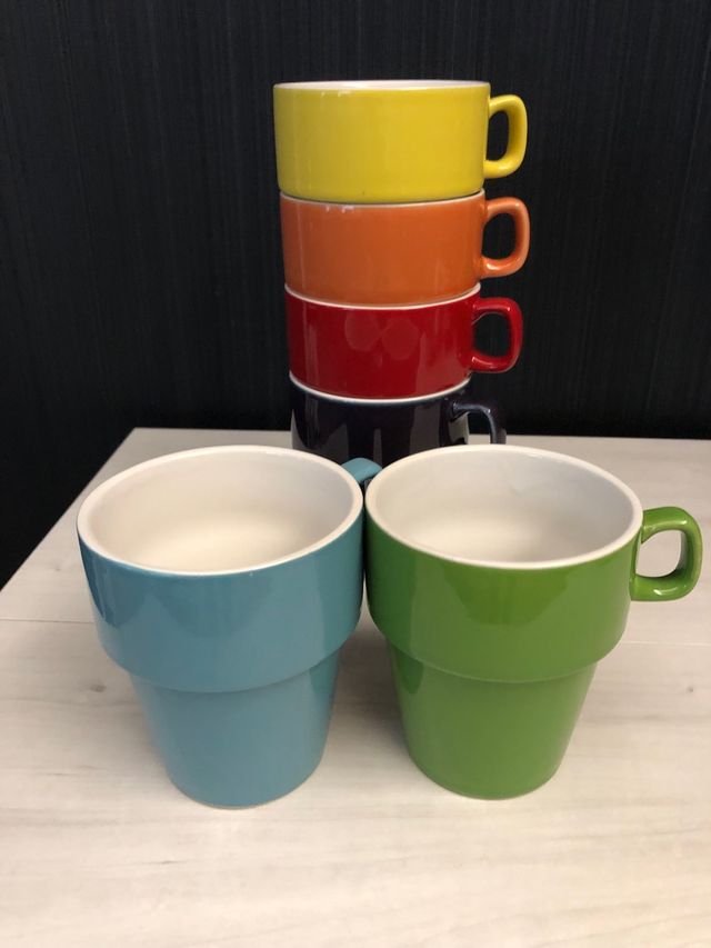 Set 6 tazas desayuno arcoiris