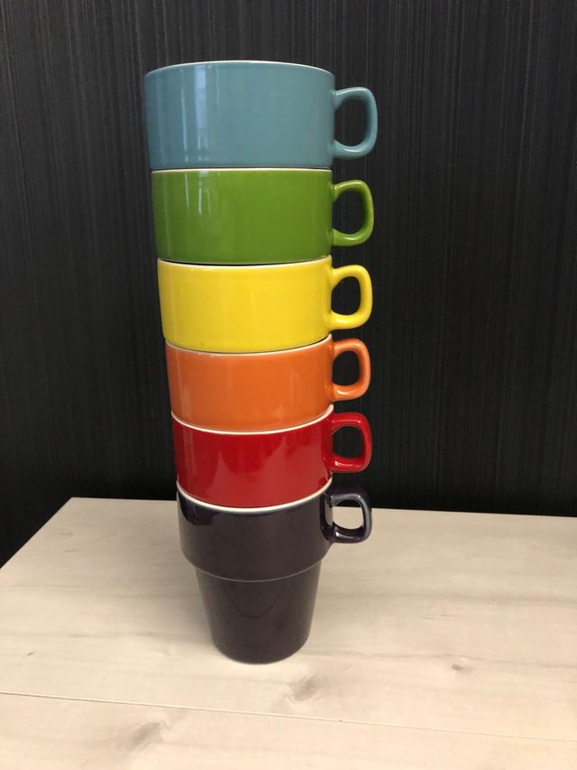 Set 6 tazas desayuno arcoiris