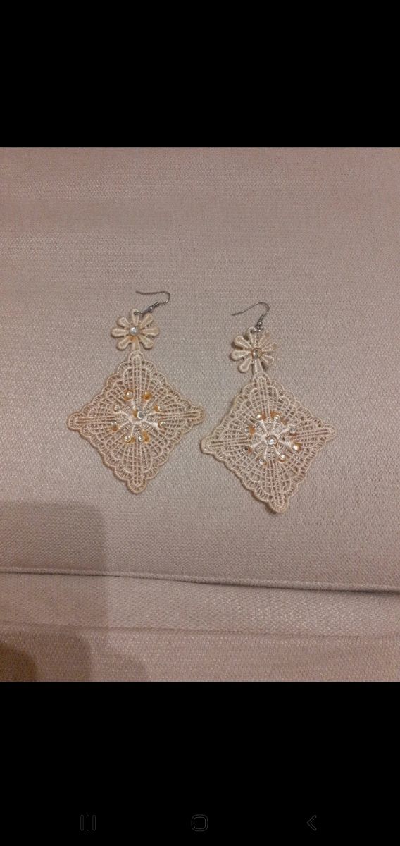 orecchini vintage in tessuto