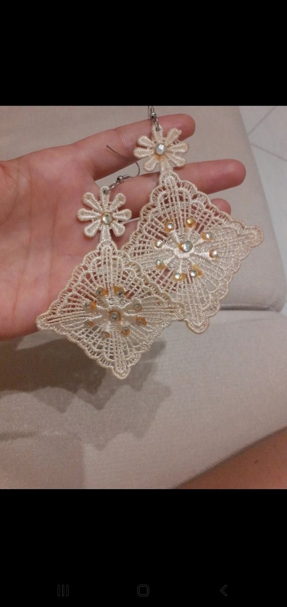 orecchini vintage in tessuto