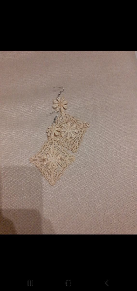 orecchini vintage in tessuto