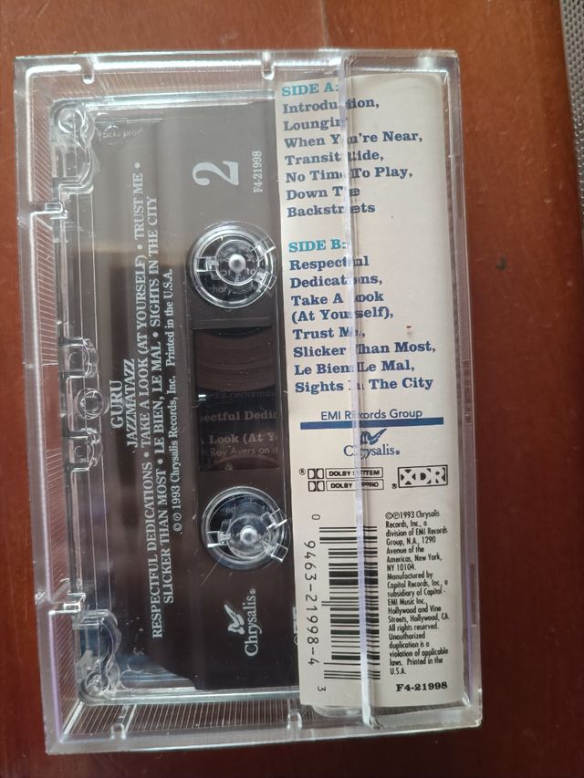 Cassette Jazzmatazz Guru (importacion usa) hip hop