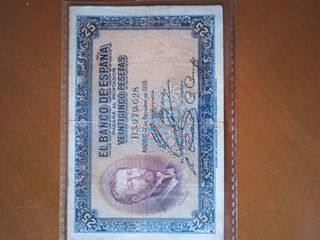 billete de 25 pesetas de 1926