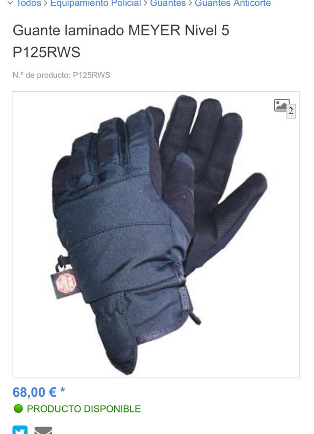 Guantes anti corte Meyer nivel 5